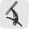 Marque affichant un athlète compétitionnant à l’épreuve de ski acrobatique (saut)