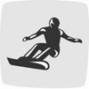 Marque affichant un athlète compétitionnant à l’épreuve surf des neiges slalom géant parallèle (snowboard)