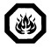 Un symbole pour une substance très inflammable, décrit par un contour octogonal contenant une flamme.