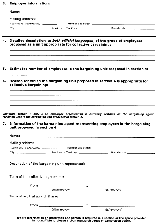 Continued Form 1 (Section 23) Application for Certification