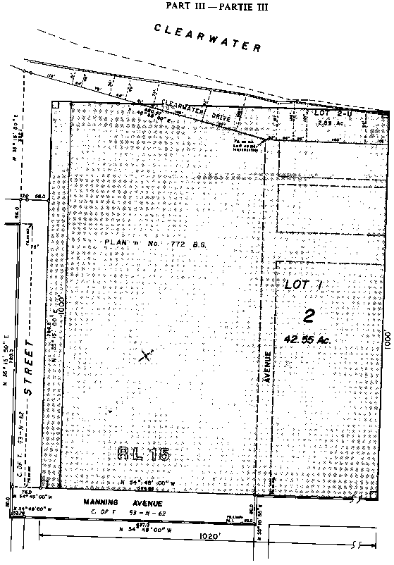 Partie III - Carte démontrant une partie de Fort McMurray, Alberta ainsi que des numéros de lot.